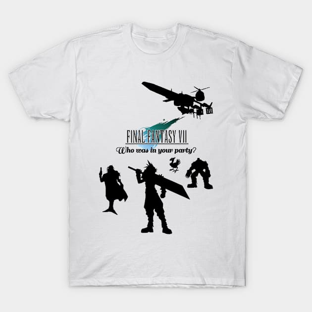 Final Fantasy VII - Who was in your party? (Barret & Vincent V2) T-Shirt by cmarabate